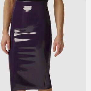 Commando Faux Patent Leather Midi Skirt Purple Size XS MSRP 128